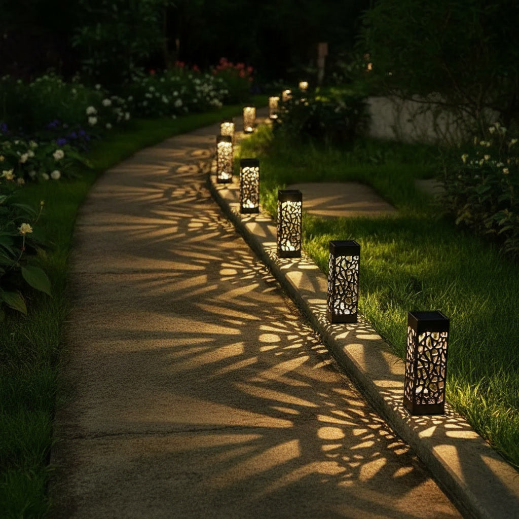 Set 8 Lămpi Solare LED Decorative, Iluminat Ambiental Grădină și Curte