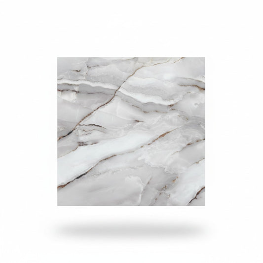 Tapet Autoadeziv 3D Marmură Albă Statuario 60x60cm