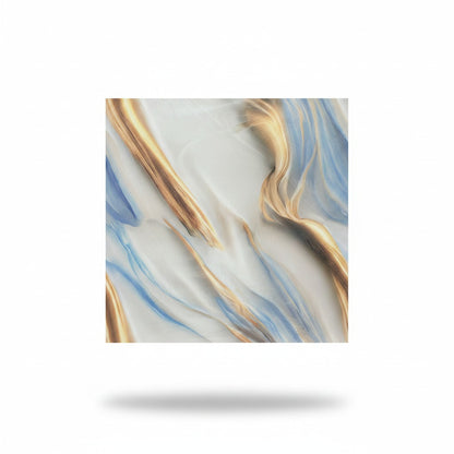 Tapet Autoadeziv 3D Onyx Bleu cu Auriu 60x60cm