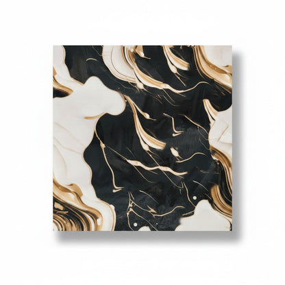 Tapet Autoadeziv 3D Marmură Neagră Aurie 60x60cm