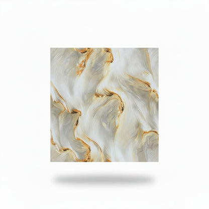 Tapet Autoadeziv 3D Marmură Albă cu Auriu 60x60cm