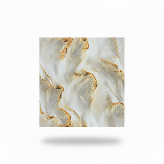 Tapet Autoadeziv 3D Marmură Albă cu Auriu 60x60cm