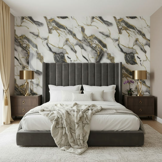 Tapet Autoadeziv 3D Marmură Calacatta Aurie 60x60cm