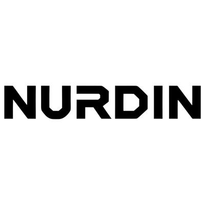 Logo NURDIN în stil modern, text negru pe fundal alb, design minimalist și elegant