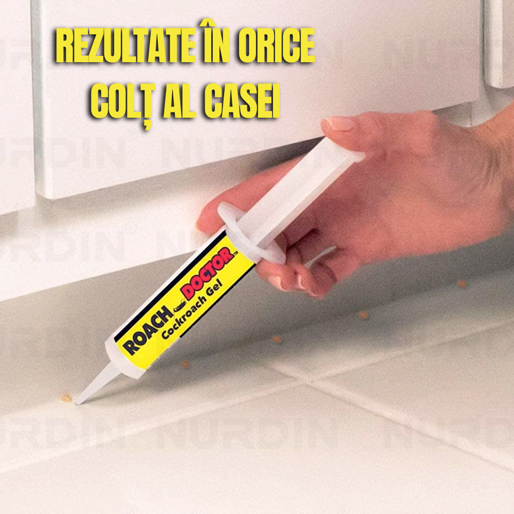 Gel anti-țânțari Roach Doctor aplicat în colțuri, rezultate rapide în orice colț al casei