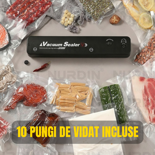 Sigilator vidat pentru alimente cu 10 pungi incluse, ideal pentru conservare și stocare
